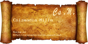 Csizmadia Milla névjegykártya